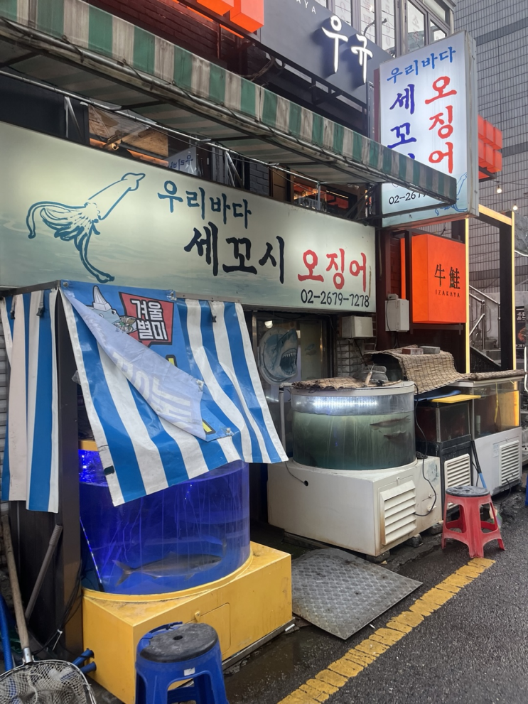  당산역 근처 횟집 우리바다 세꼬시에서 도다리 세꼬시와 오징어 회 먹은 2차 회식 후기