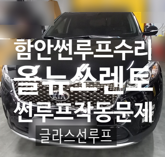  함안썬루프수리 올뉴쏘렌토썬루프수리 썬루프작동시 튕기는증상