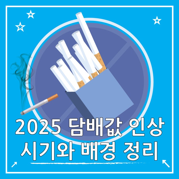  담배값 인상 시기와 배경을 알아보자