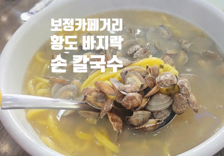  보정 카페거리 가성비 좋은 맛집 황도 바지락 손 칼국수