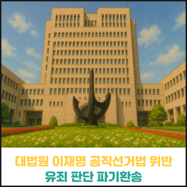 대법원 이재명 공직선거법 위반 파기환송 대법원 이재명 공직선거법 위반 파기환송