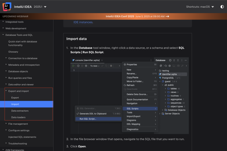  데이터 이관... 너무 쉬웠다. intellij 최고