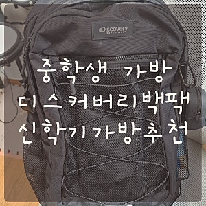 중학생가방 추천 디스커버리 라이크에어 백팩 내돈내산후기