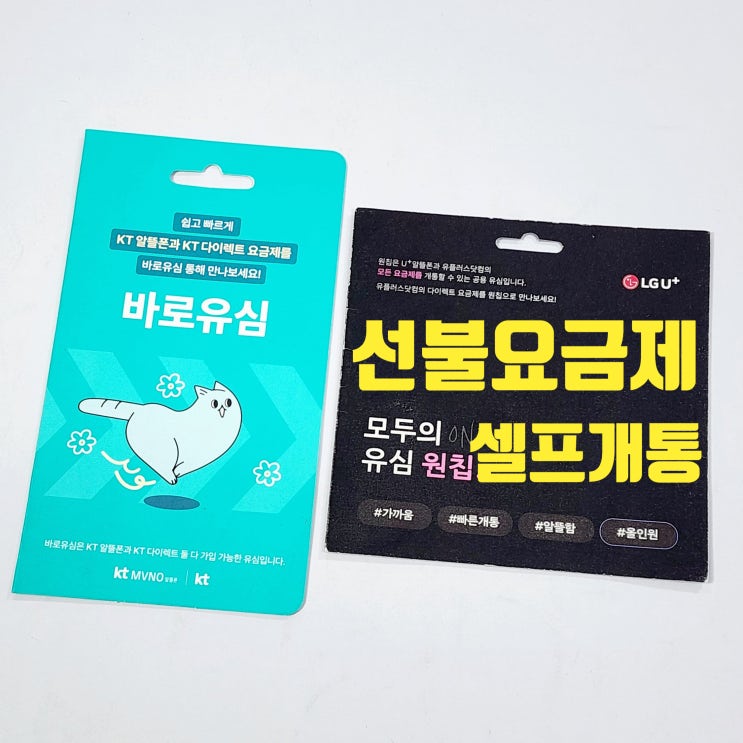  선불요금제 셀프개통 방법 2가지