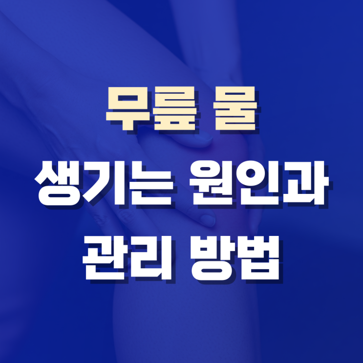  무릎물 생기는 원인과 관리 방법