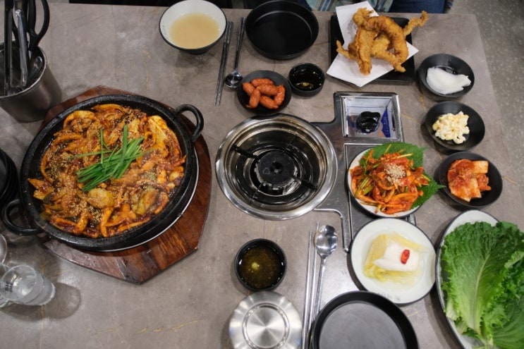  오징어볶음과 무침이 유명한 해탄 강남 선릉역 맛집에서 저녁 회식했어요