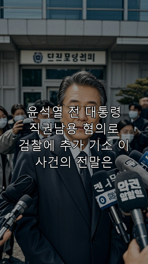 윤석열 전 <b>대통령</b>, <b>직권남용 혐의</b>로 검찰에 추가 기소! 이... 