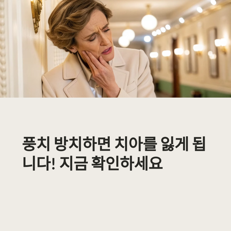 풍치 통증, 참으면 치아 뽑습니다! 놓치면 큰일 나는 증상과 대처법