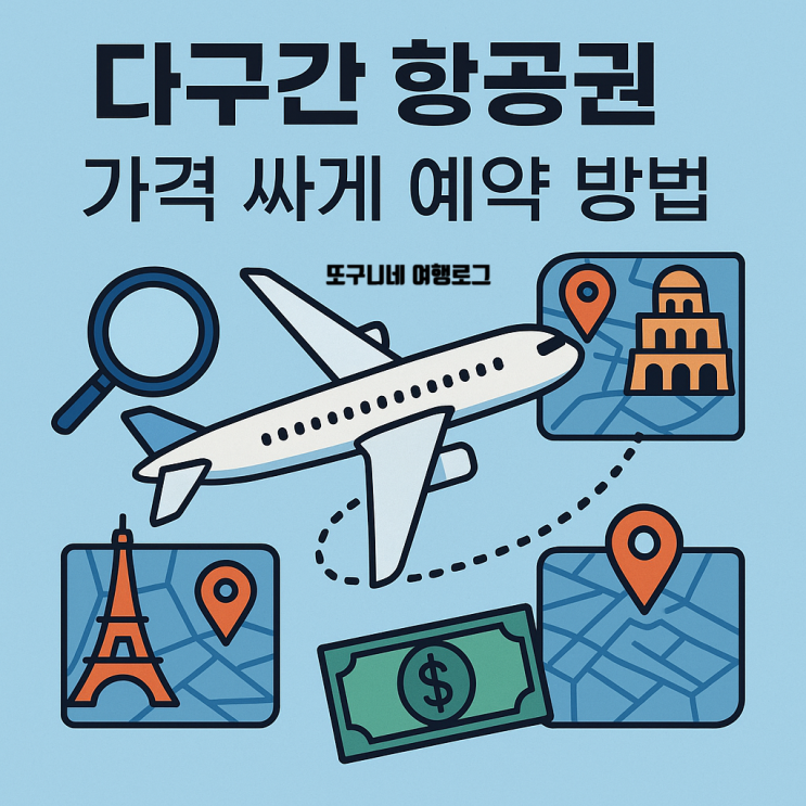  다구간 항공권 검색 가격 싸게 예약 방법