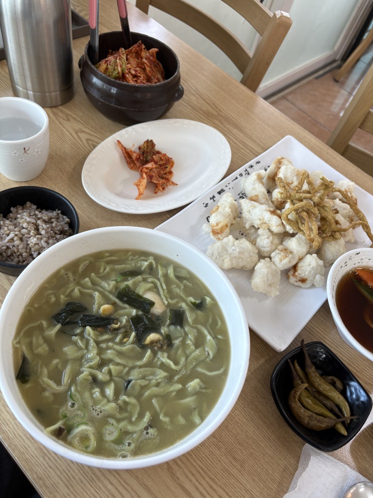  제주공항 근처 보말칼국수 맛집:) 마두천칼국수 아침식사후기
