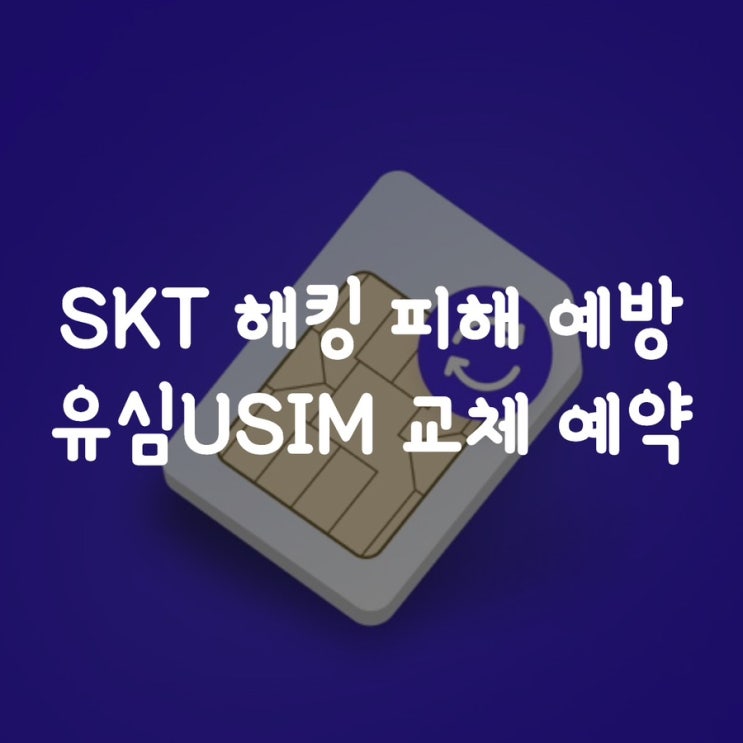 SKT 해킹 피해 예방 USIM 교체 예약