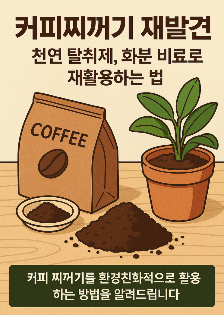  커피찌꺼기의 재발견 – 천연 탈취제, 화분 비료로 재활용 할 수 있다?