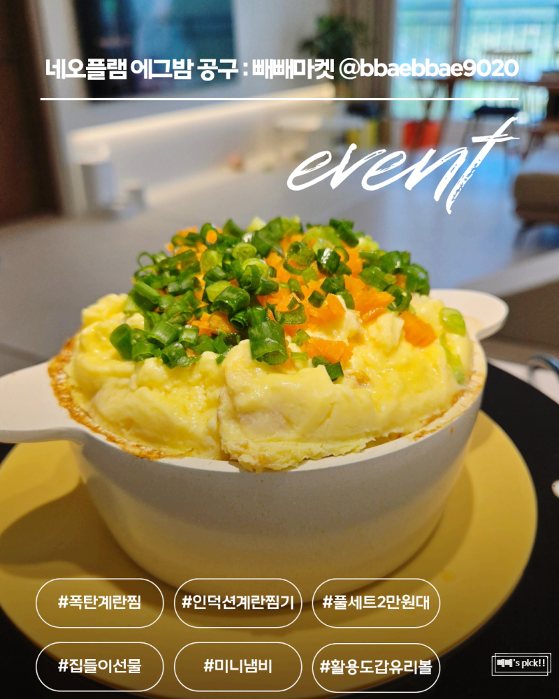 네오플램 에그밤 공구 인덕션 폭탄 계란찜 만들기 용기 냄비