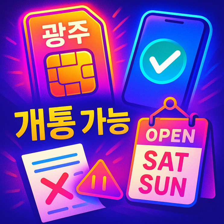  광주선불유심 미납개통 주말에도 가능할까? ️