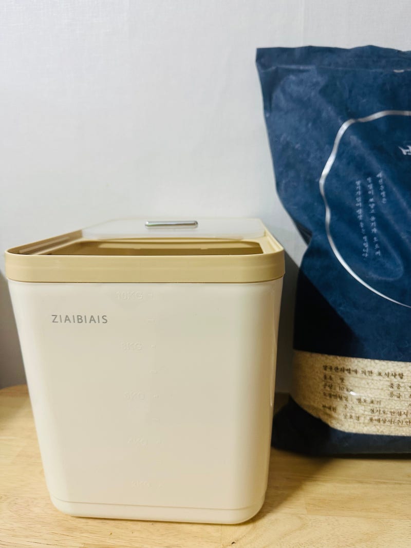 자바스 슬라이딩 밀폐 용기 방습 잡곡 쌀보관 스마트 쌀통 10kg 사용후기