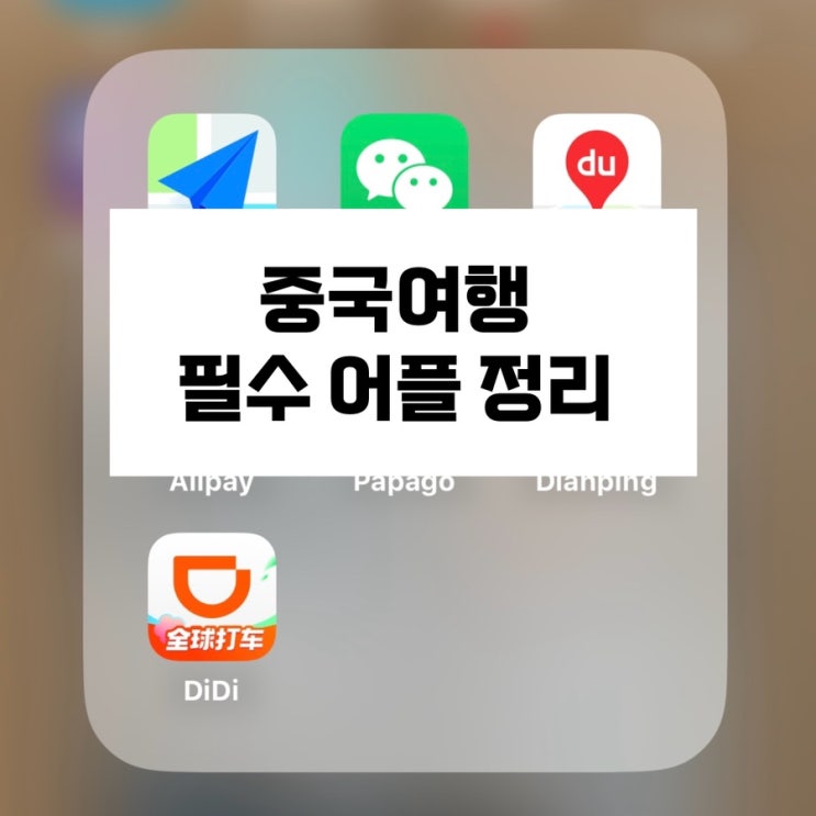  [중국 여행 필수 앱 정리] 중국어 1도 못하는 자의 11박 12일 중국여행 필수앱 사용법 (고덕지도/바이두지도/알리페이/위챗페이/따종디엔핑/파파고)