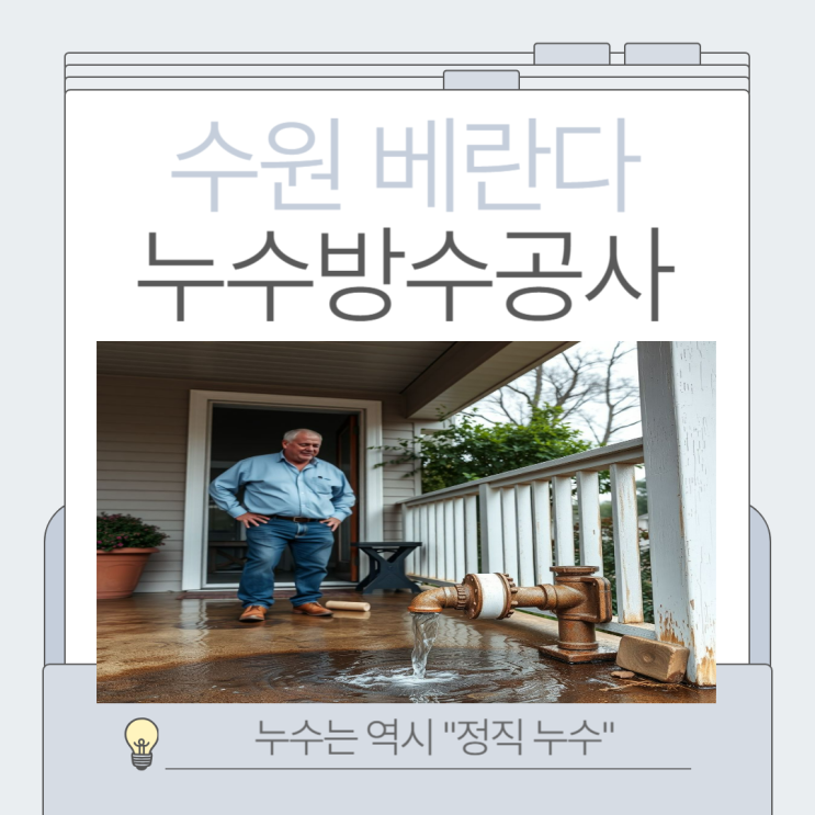  수원 베란다 누수 영통 망포동 반월동 아파트 바닥 우수관 방수공사 보험처리 가능할까?