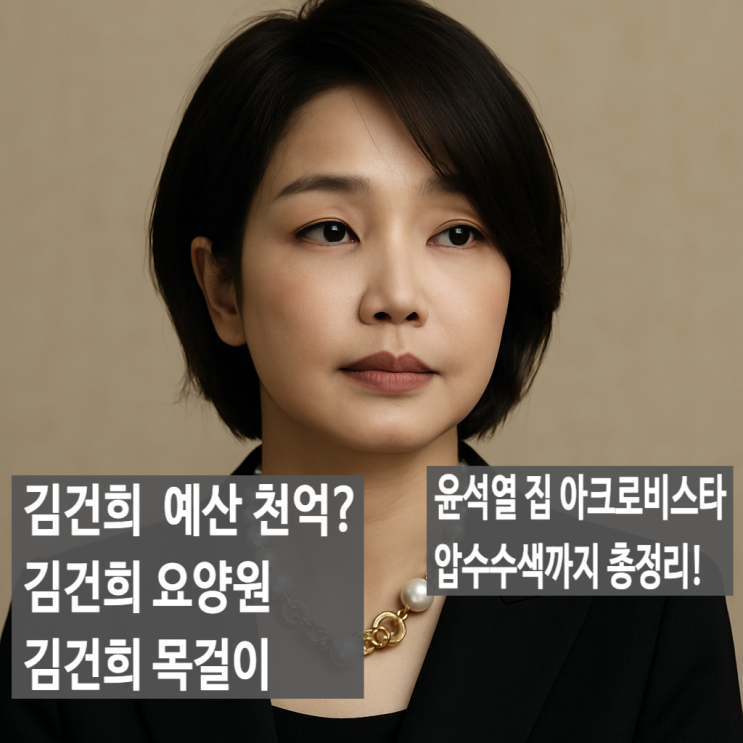 <b>김건희</b> 요양원, 목걸이, <b>경호처</b> 예산, 윤석열 <b>압수수색</b>