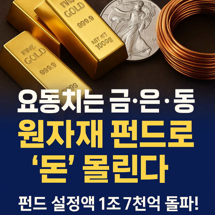  요동치는 금 은 동, 투자자들 '원자재 펀드'로 몰린다!– 펀드 설정액 1조7천억 돌파! 2025년 투자 트렌드와 수익률 집중 분석