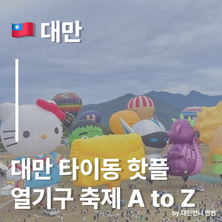  대만언니 픽 대만 타이동 열기구 축제 A to Z 다알려드림