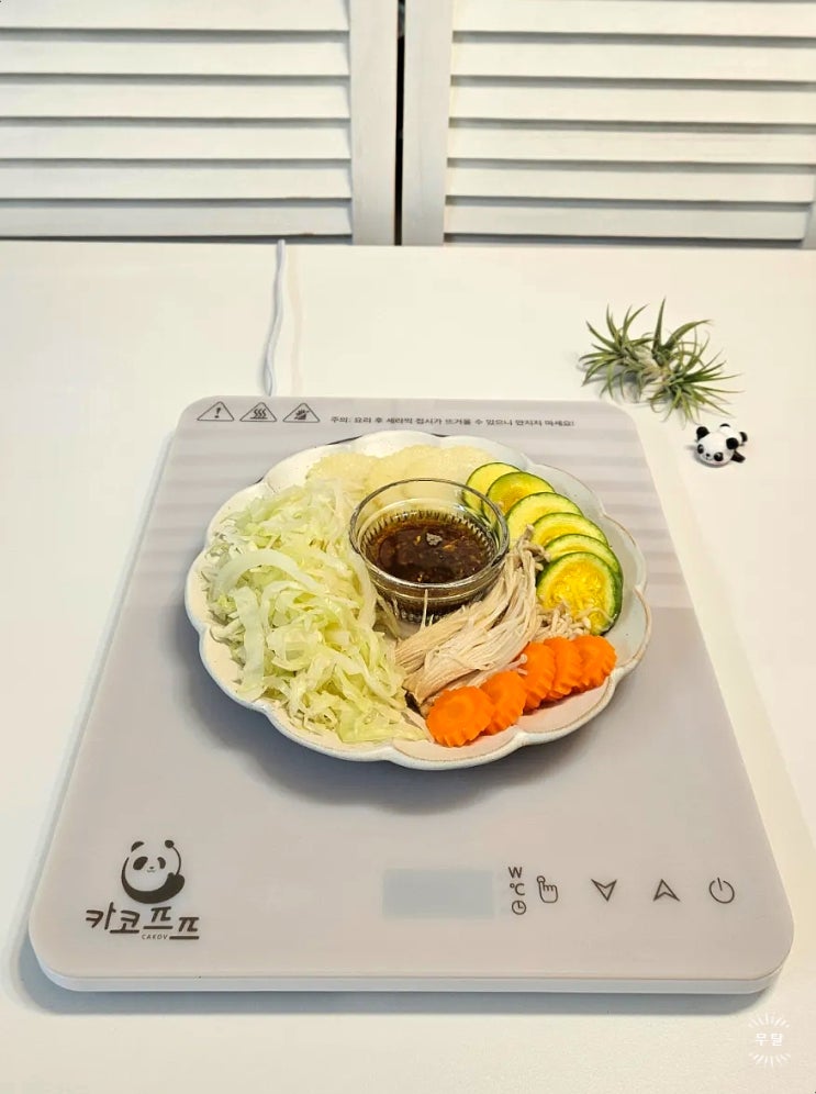  카코프프 1구인덕션 휴대용인덕션으로 채소찜 소스 레시피