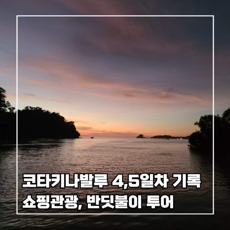 [코타키나발루 3박 5일] 10. 여행 4일 5일차 _ 쇼핑 관광 3회, 수림 가든 반딧불이 마사지 선택관광