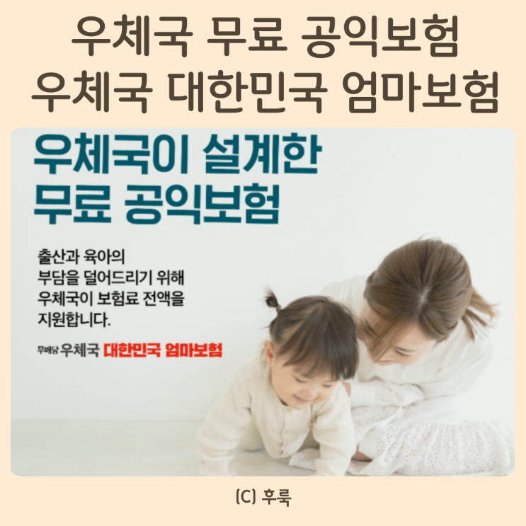  우체국 무료 산모보험 태아보험, 우체국 대한민국 엄마 보험 가입 방법