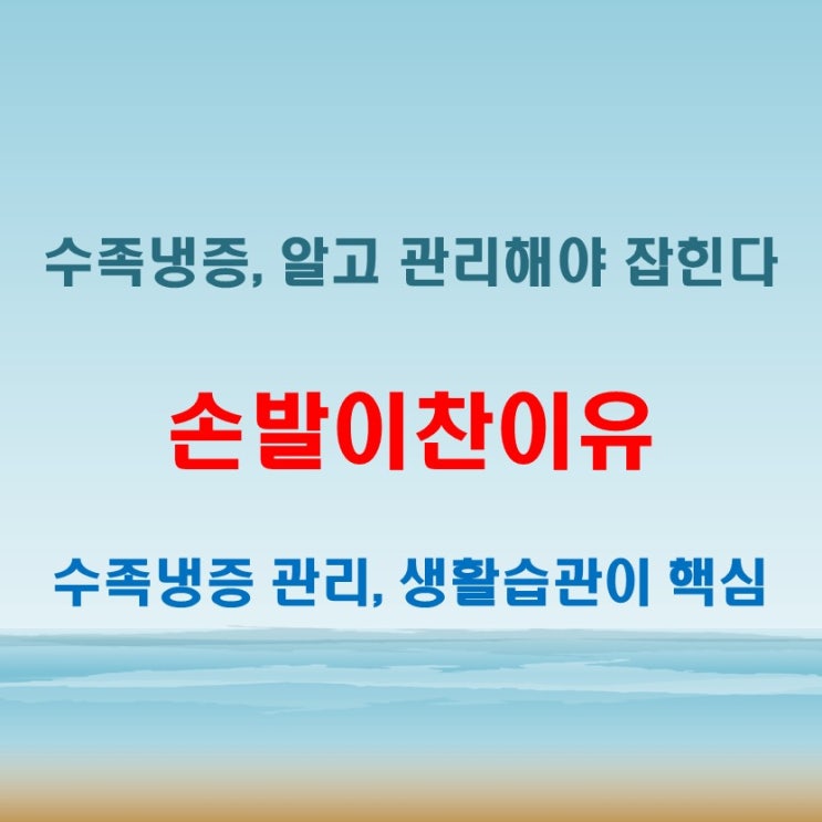  손발이찬이유 제대로 알면 수족냉증 관리법도 달라진다