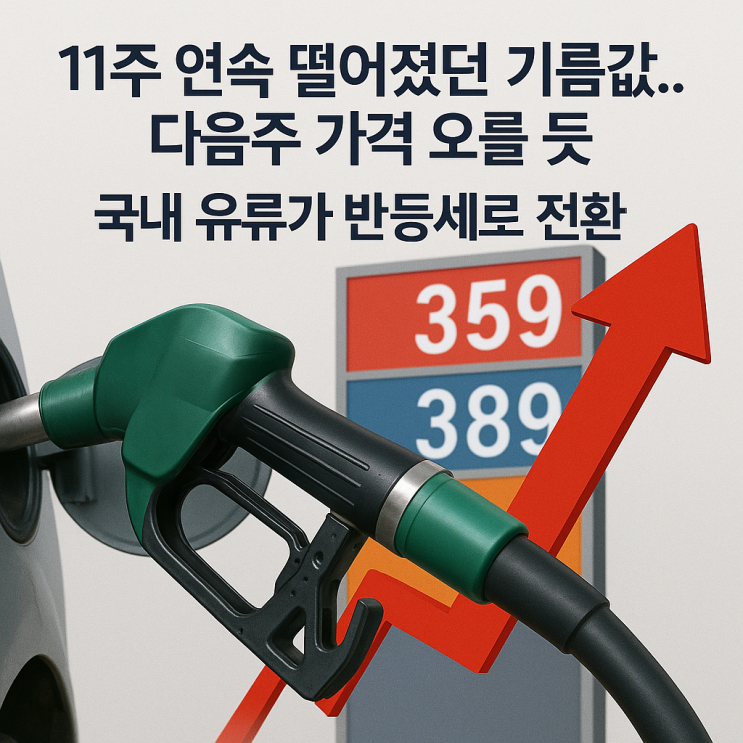  11주 연속 떨어졌던 기름값..다음주 가격 오를 듯, 국내 유류가 반등세로 전환