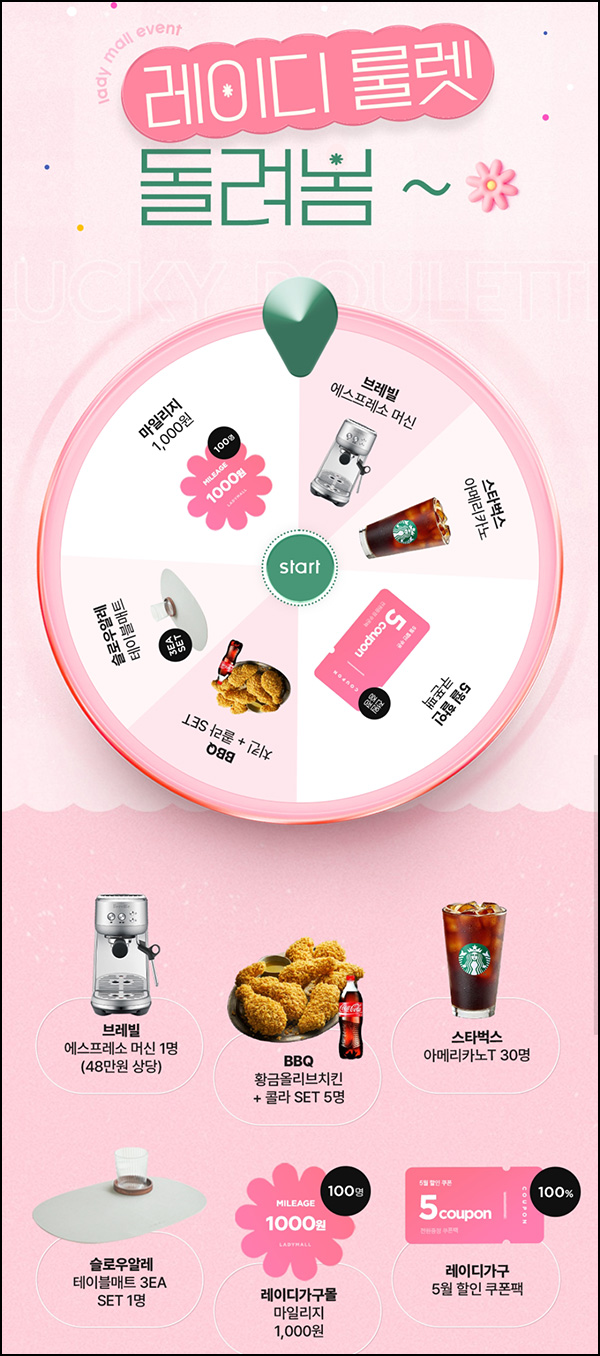 레이디가구 행운복권 이벤트(랜덤 쿠폰 및 기프티콘)즉당~05.31 레이디가구 행운복권 이벤트(랜덤 쿠폰 및 기프티콘)즉당~05.31