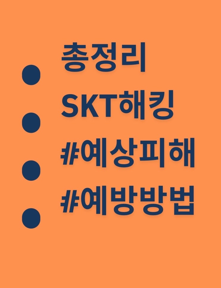  SKT 유심 해킹 정보 유출 복제 유심의 치명적 위험과 대처법 총정리