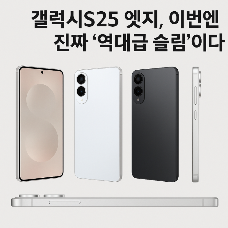  갤럭시S25 엣지, 이번엔 진짜 '역대급 슬림'이다! 디자인부터 칩셋까지 'Beyond slim' 구현