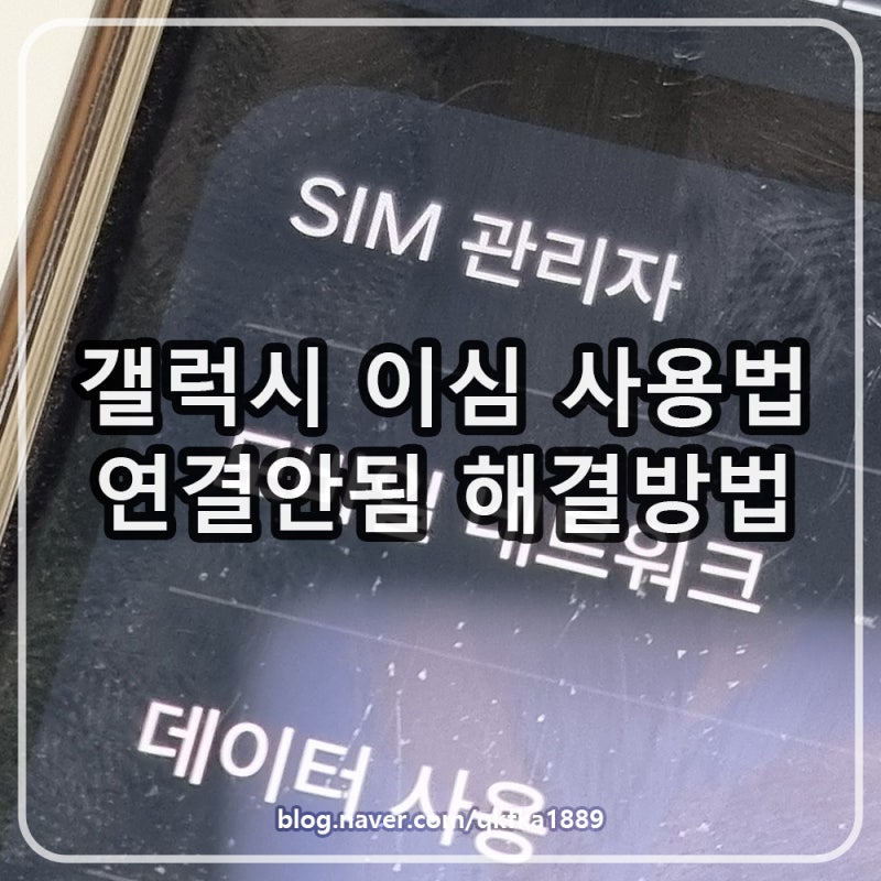 갤럭시 이심 사용법 및 등록실패 해결방법 '일본, 베트남 동일'