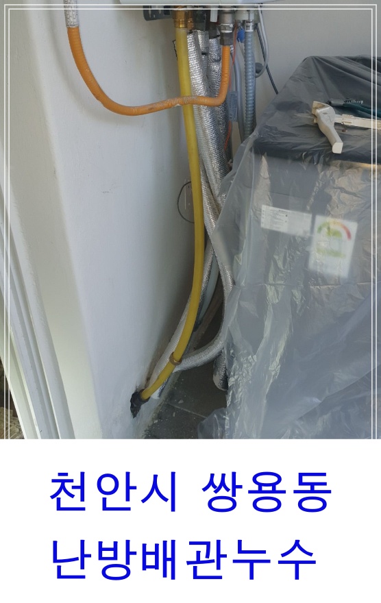  천안사 쌍용동 월봉청솔아파트 보일러배관누수 난방배관누수 보일러누수에러