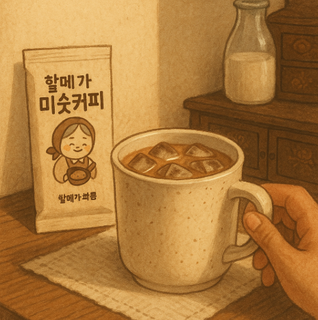 집에서 간단하게 만드는 미숫커피 레시피