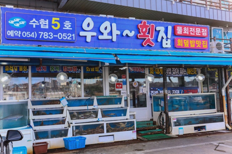  우와횟집, 신선한 대게와 회를 즐길 수 있는 울진 횟집