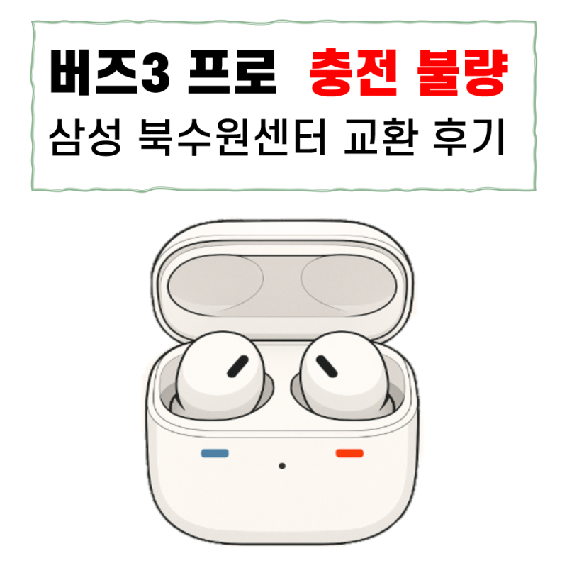 갤럭시 버즈3 프로 충전 불량, 삼성전자서비스 북수원센터 방문기