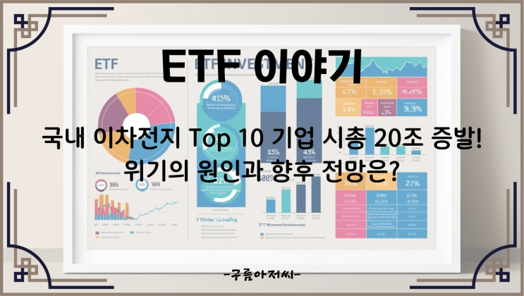  국내 이차전지 Top 10 기업 시총 20조 증발! 위기의 원인과 향후 전망은?