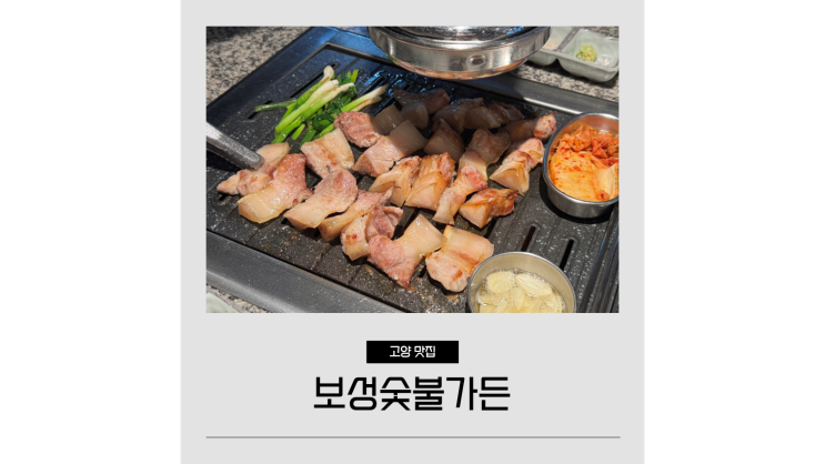  삼송역 맛집 재방문 부르는 보성숯불가든 고양 스타필드 근처 가족외식