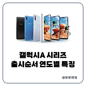 갤럭시A 시리즈 출시 순서 최신 특징