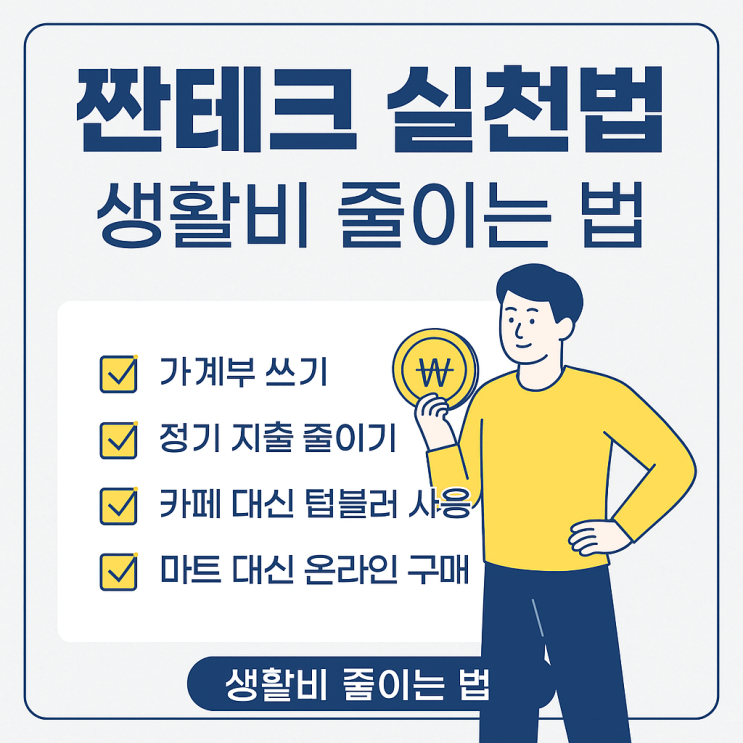  짠테크란? 작은 절약이 부자가 되는 길! 실천 가능한 짠테크 노하우 총정리