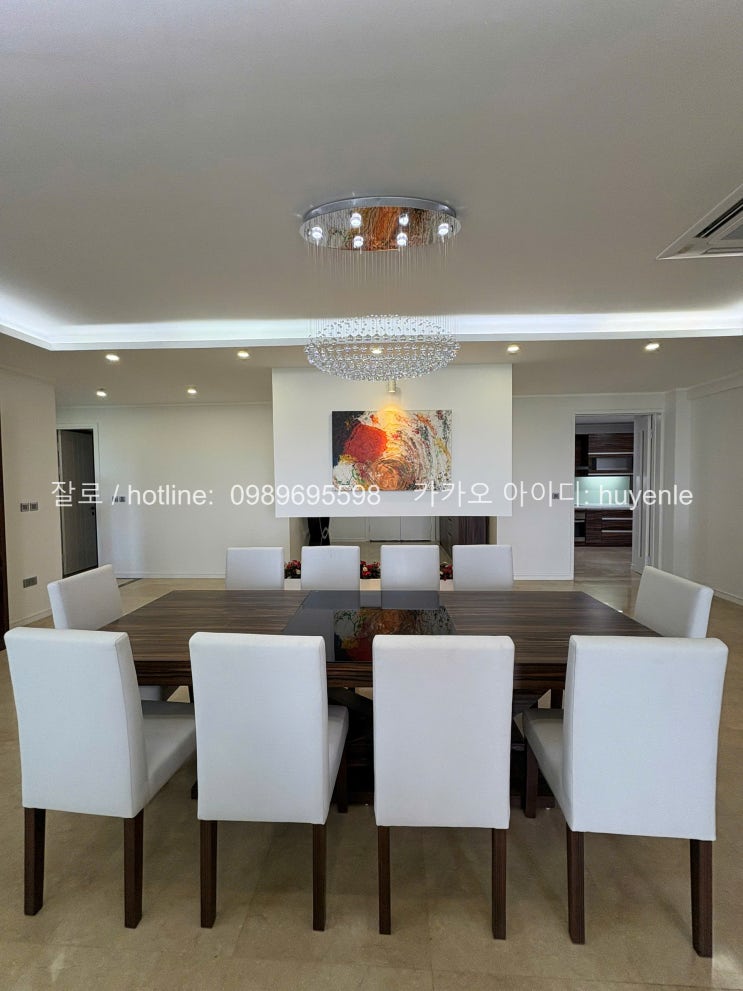  [큰 집] 하노이 시푸차 링크 좋은 아파트 임대 L1 278m2 $4000 방4개 화장실3개 풀옵션 Ciputra The Link 정보 알려드립니다