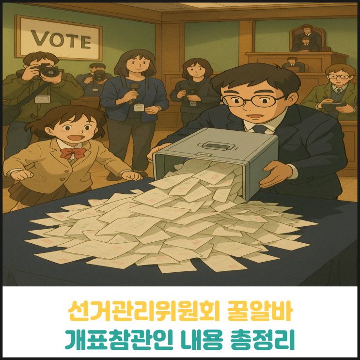 선관위 꿀알바 개표참관인 내용 총정리 선관위 꿀알바 개표참관인 내용 총정리