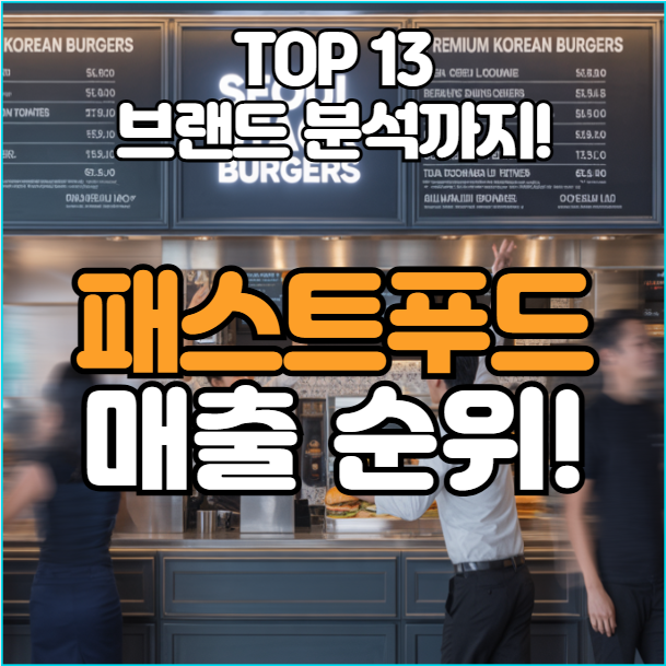  2024년 패스트푸드 매출 순위 TOP13, 브랜드 분석!