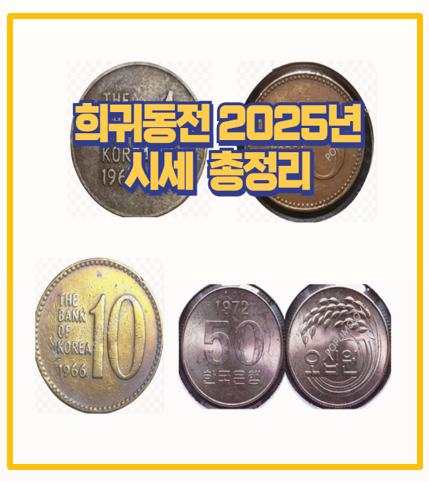  희귀 동전의 재발견 1966년부터 가격 시세표 총정리 다운로드까지