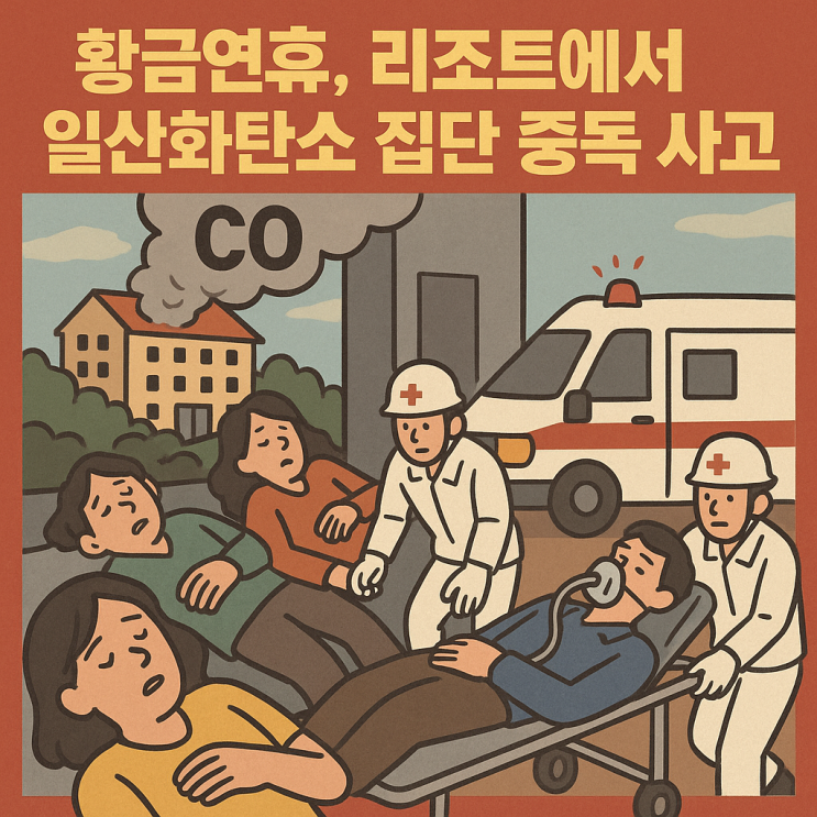  황금연휴, 리조트에서 일산화탄소 집단 중독 사고...14명 병원 이송