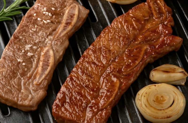 LA갈비 맛있게 먹는 법 – 생으로 소금구이 vs 양념장 비법 비교!