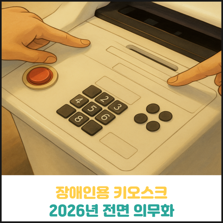 장애인용 키오스크 전면 의무화 장애인용 키오스크 전면 의무화