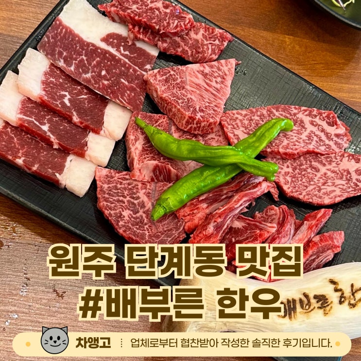  원주 배부른한우 / 단계동 한우 맛집 / 1++ 한우 가성비 킹