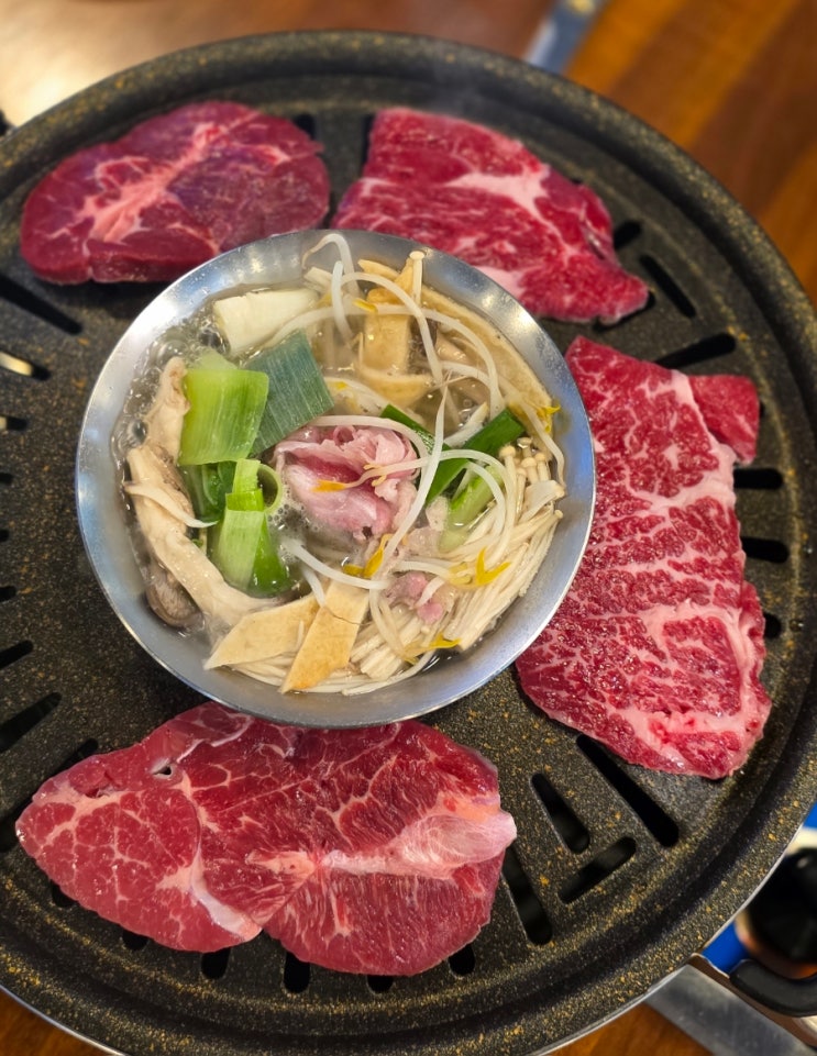  최상무 호매실 맛집 가족외식 무한리필소고기 샤브샤브 육회